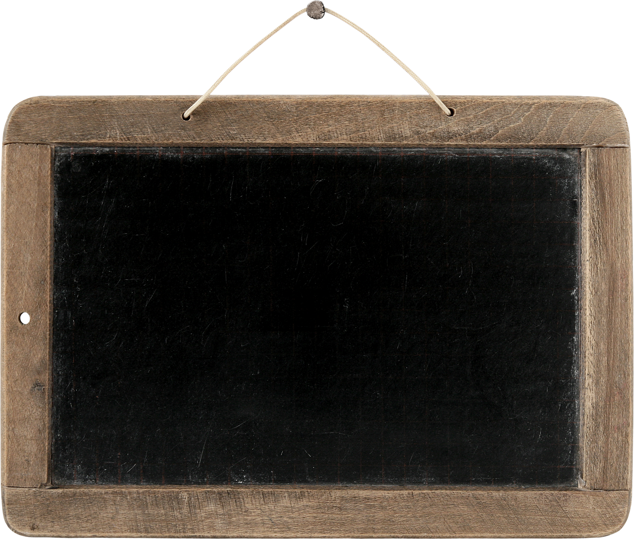 Nailed Old Vintage Blackboard Isolated